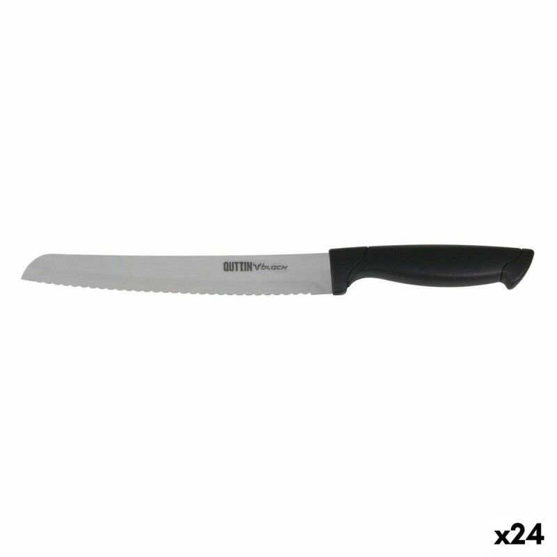 Quttin|Faca para Pão Quttin Black Preto Prateado 24 Unidades 20 cm Quttin|Faca para Pão Quttin Black Preto Prateado 24 Unidades 20 cm