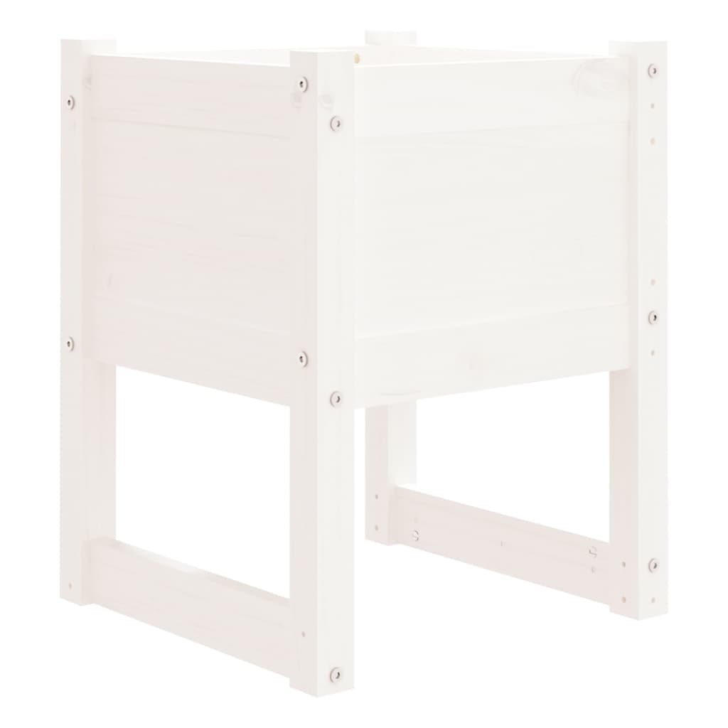 vidaXL Vasos/floreiras 2 pcs 40x40x52,5 cm pinho maciço branco