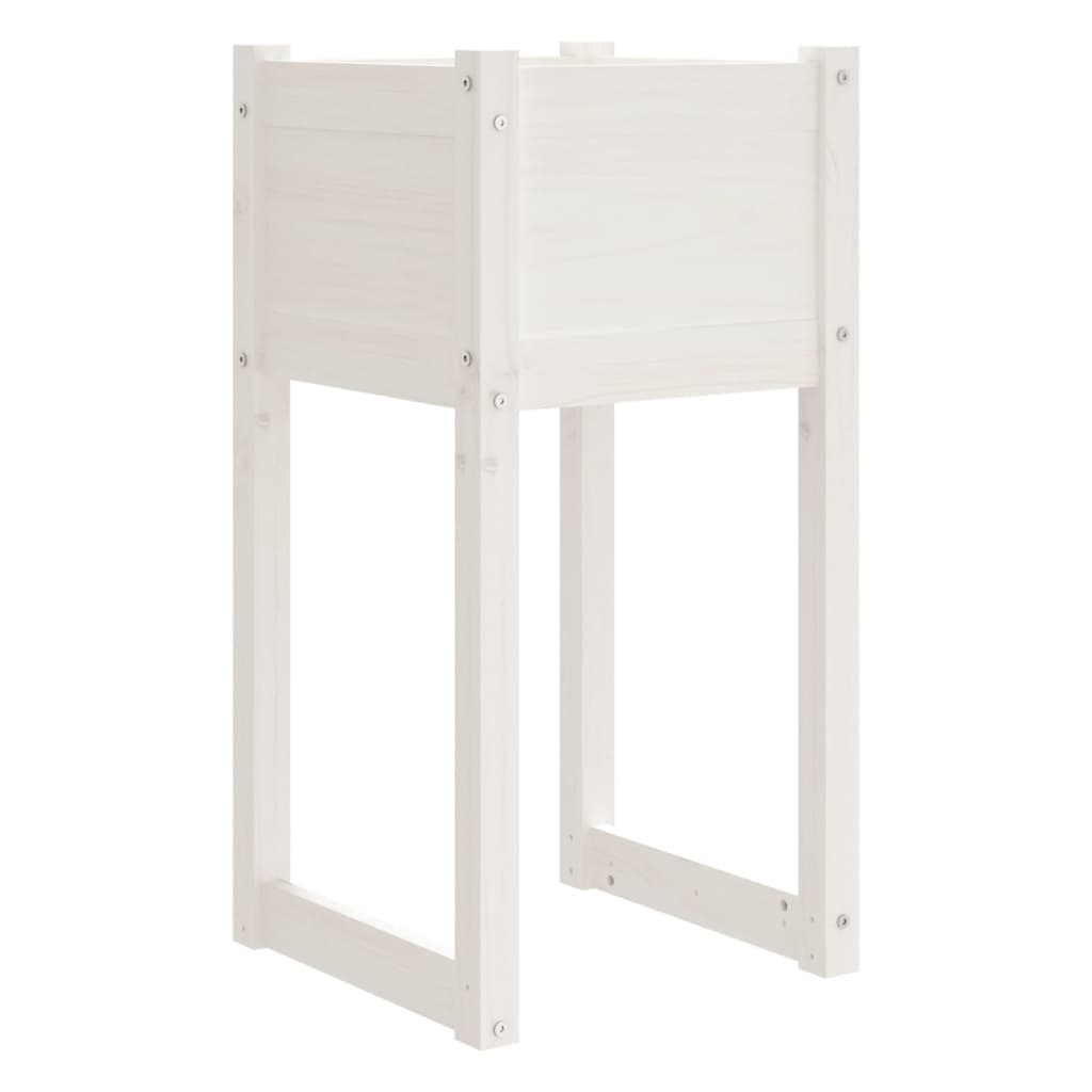 vidaXL Vasos/floreiras 2 pcs 40x40x81 cm pinho maciço branco