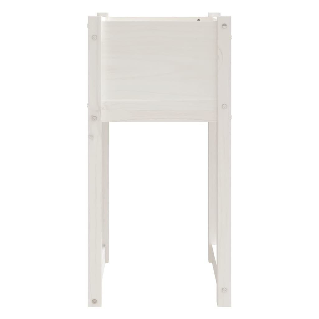 vidaXL Vasos/floreiras 2 pcs 40x40x81 cm pinho maciço branco