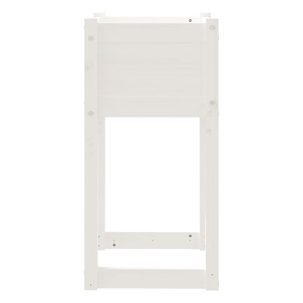 vidaXL Vasos/floreiras 2 pcs 40x40x81 cm pinho maciço branco