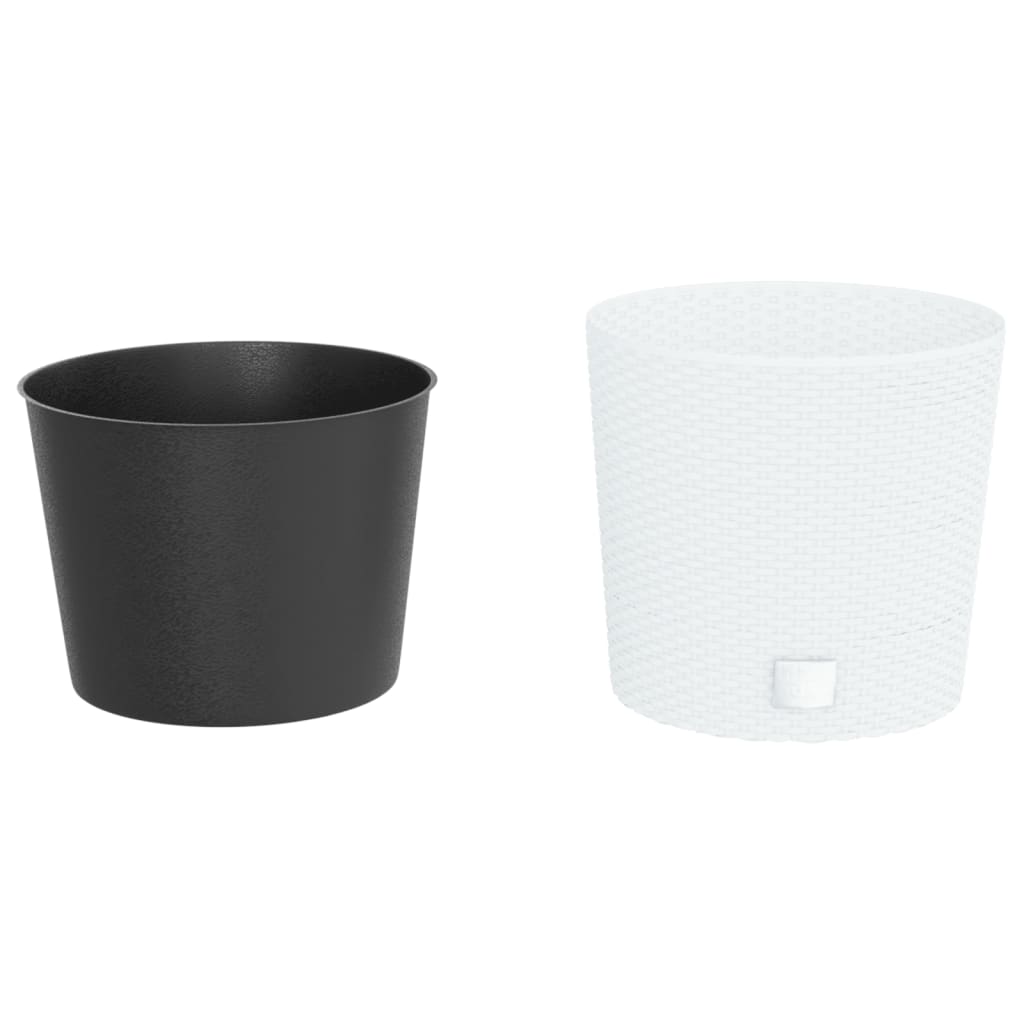 vidaXL Vaso com interior removível 15 / 15,3 L vime PP branco