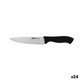 Quttin|Conjunto de Facas Quttin Nero Preto Prateado 3 Peças (12 Unidades)