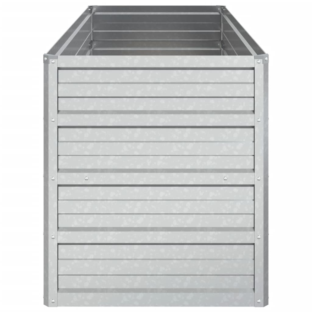 vidaXL Canteiro elevado de jardim 100x40x45cm aço galvanizado prateado