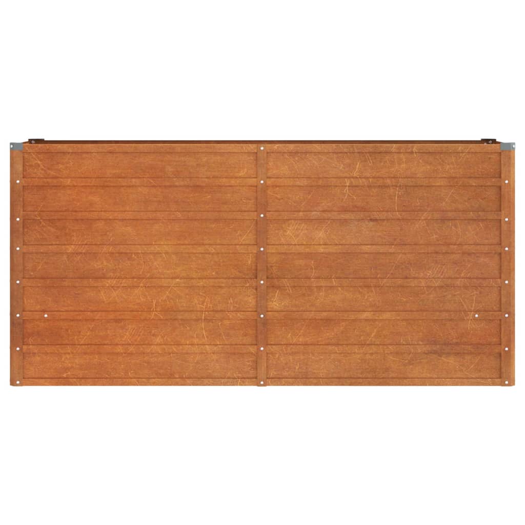 vidaXL Canteiro de jardim 160x40x77 cm aço corten cor enferrujado