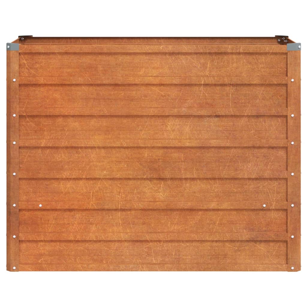 vidaXL Canteiro de jardim 100x40x77 cm aço corten cor enferrujado