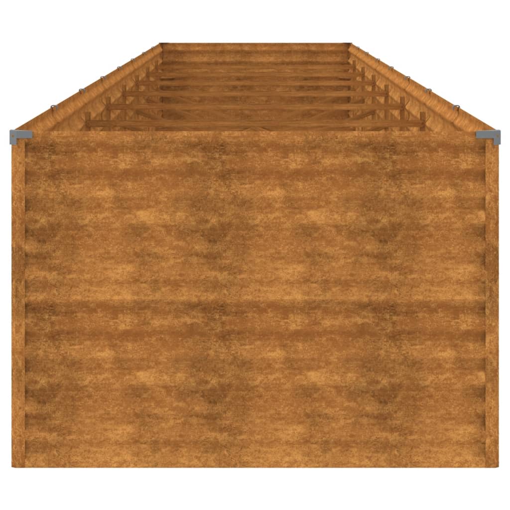 vidaXL Canteiro elevado de jardim 770x100x69 cm aço corten