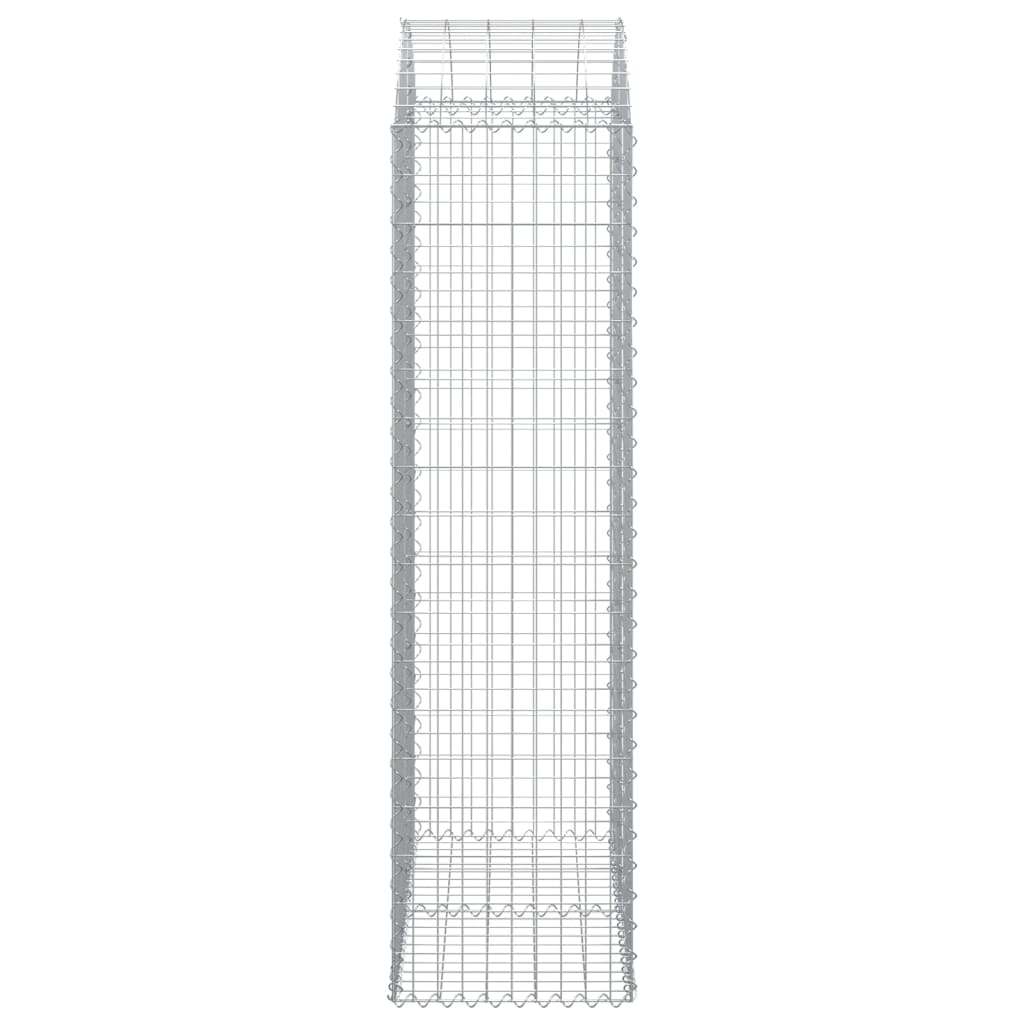 vidaXL Cesto gabião arqueado 100x50x180/200 cm ferro galvanizado