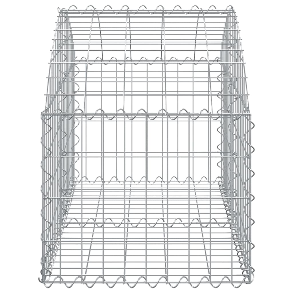 vidaXL Cesto gabião arqueado 100x50x40/60 cm ferro galvanizado