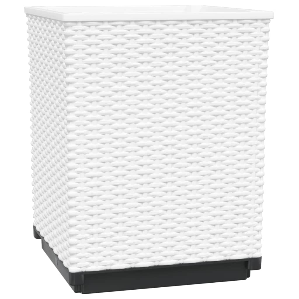 vidaXL Vasos/floreiras 2 pcs 30x30x37 cm polipropileno branco