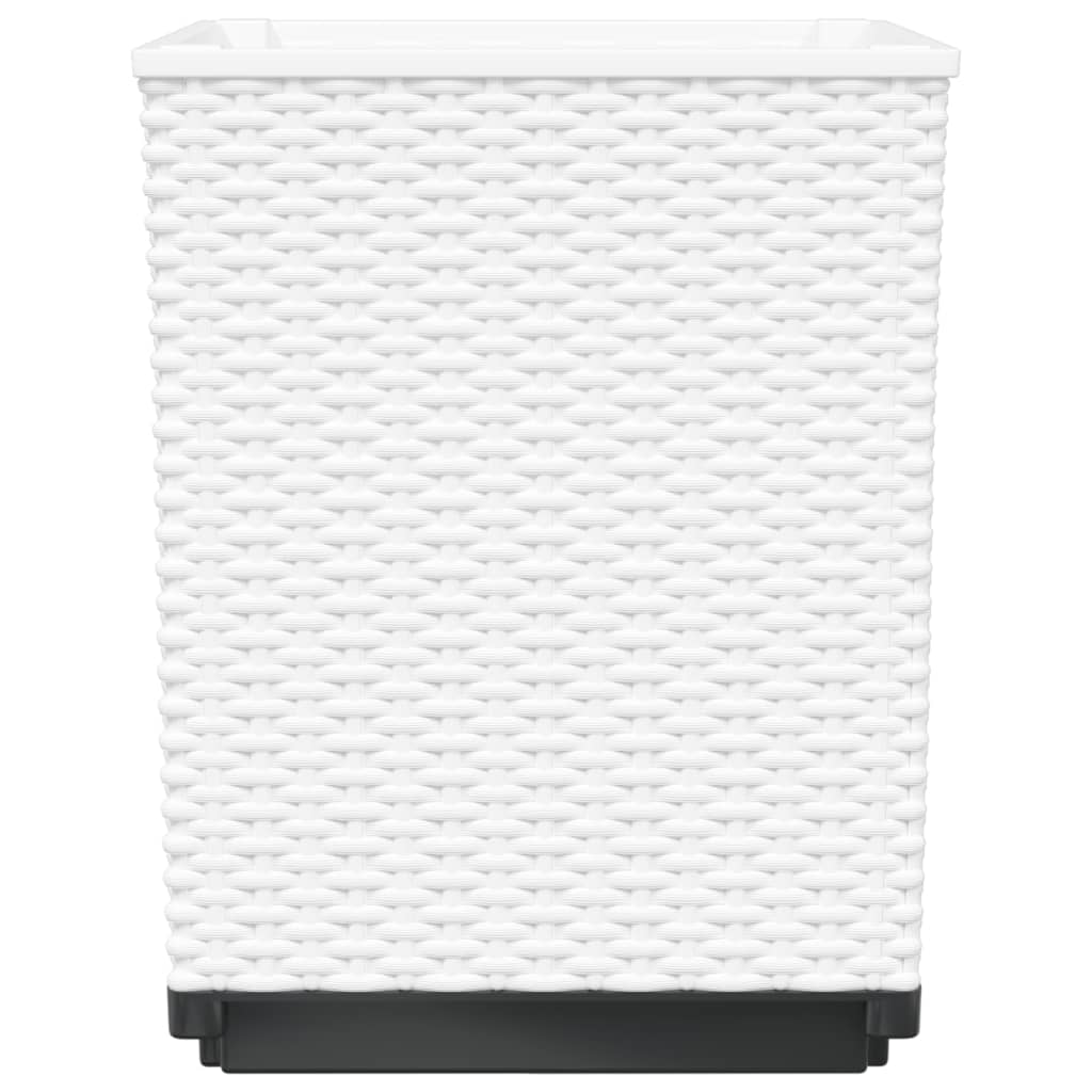 vidaXL Vasos/floreiras 2 pcs 30x30x37 cm polipropileno branco