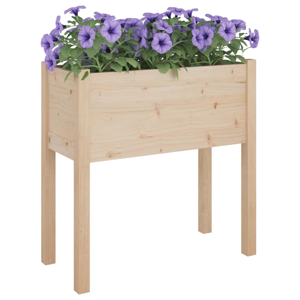 vidaXL Vaso de jardim 70x31x70 cm madeira de pinho maciça