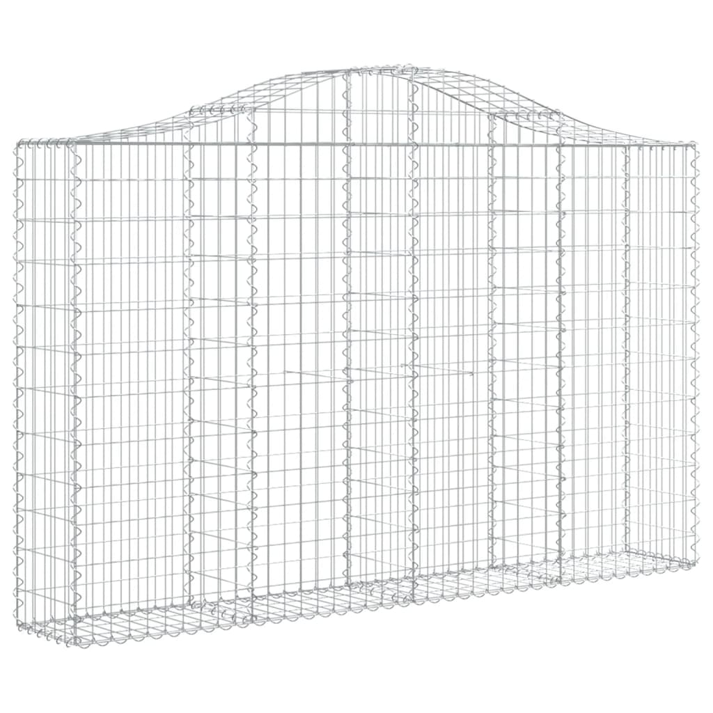 vidaXL Cestos gabião arqueados 18 pcs 200x30x120/140 ferro galvanizado