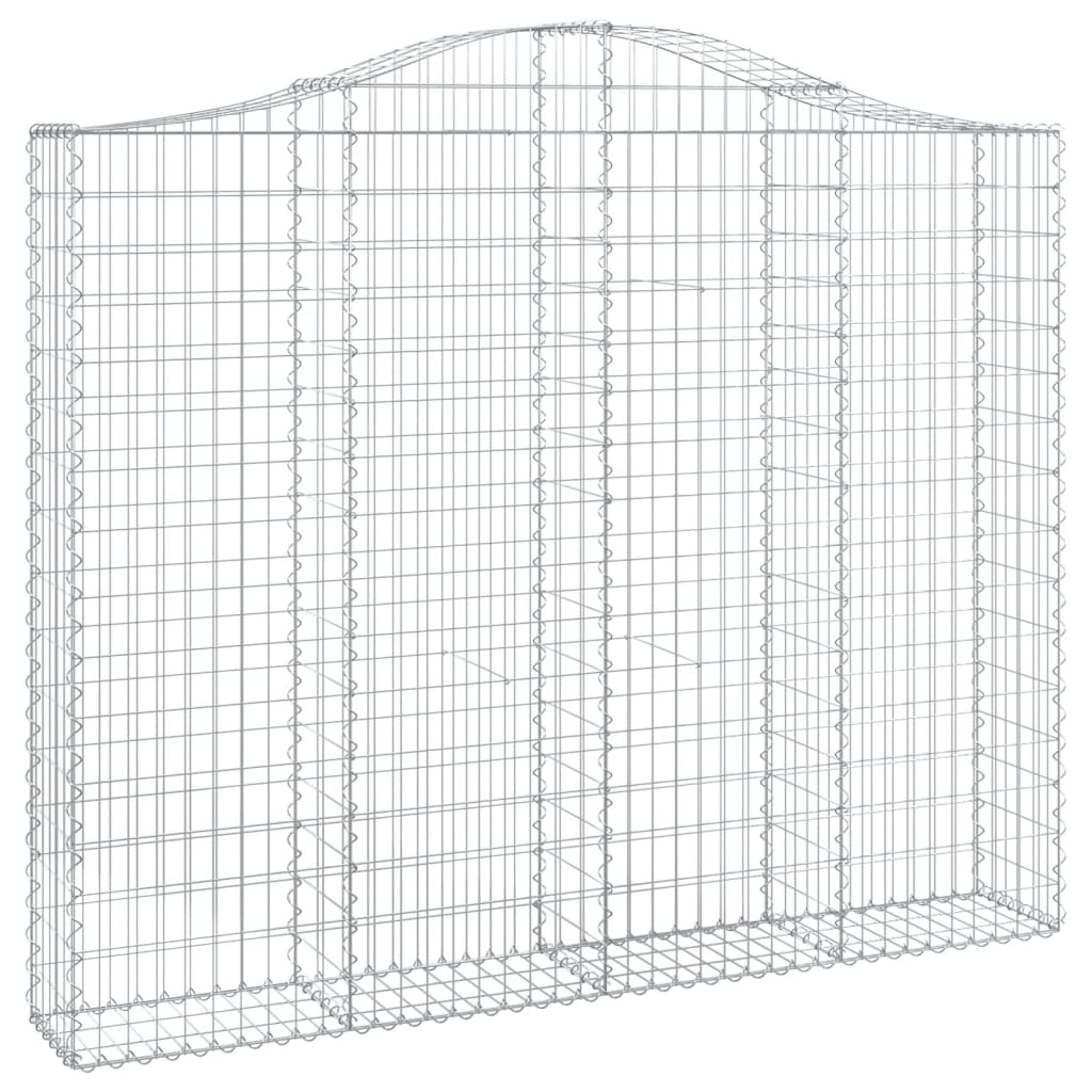 vidaXL Cestos gabião arqueados 12pcs 200x30x160/180 ferro galvanizado