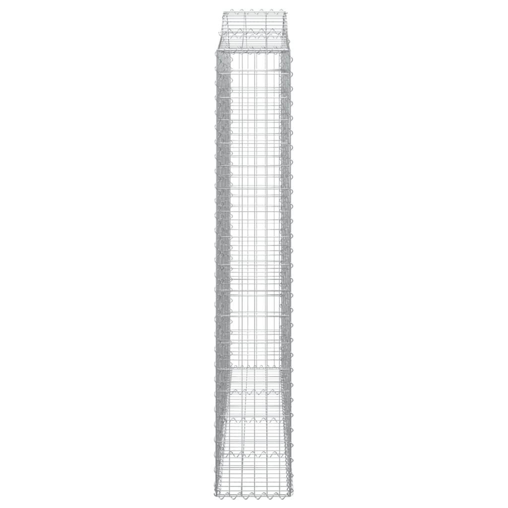 vidaXL Cestos gabião arqueados 20 pcs 200x30x180/200 ferro galvanizado