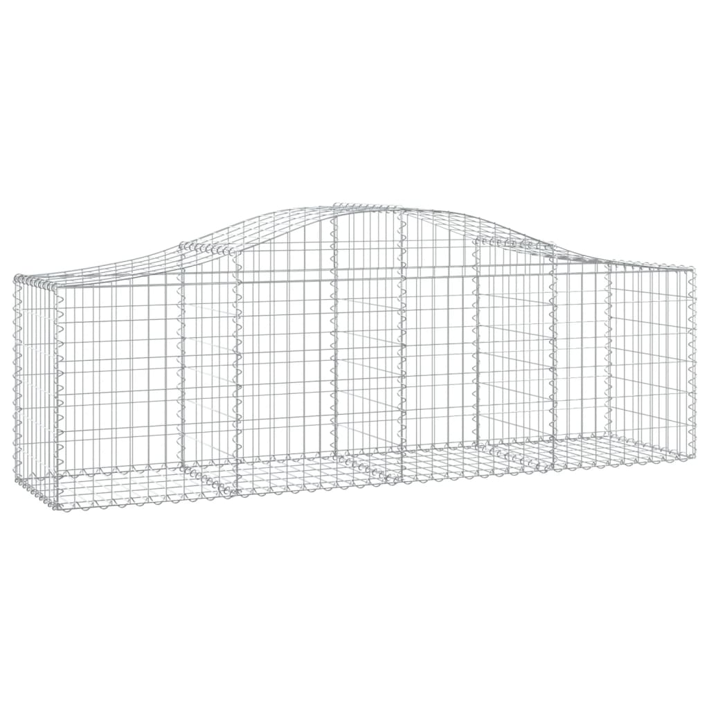 vidaXL Cestos gabião arqueados 20pcs 200x50x60/80 cm ferro galvanizado