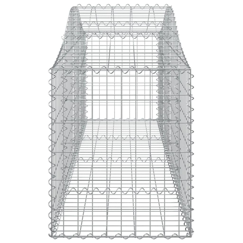 vidaXL Cestos gabião arqueados 20pcs 200x50x60/80 cm ferro galvanizado