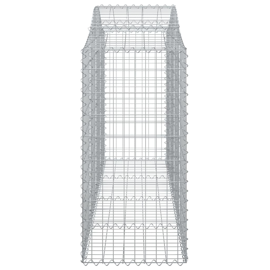 vidaXL Cestos gabião arqueados 13pcs 200x50x120/140 ferro galvanizado