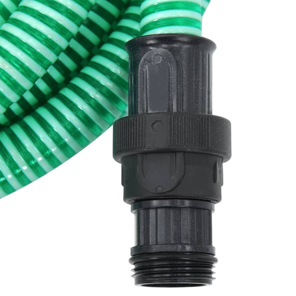 vidaXL Mangueira de sucção com conectores de PVC 1" 4 m PVC verde