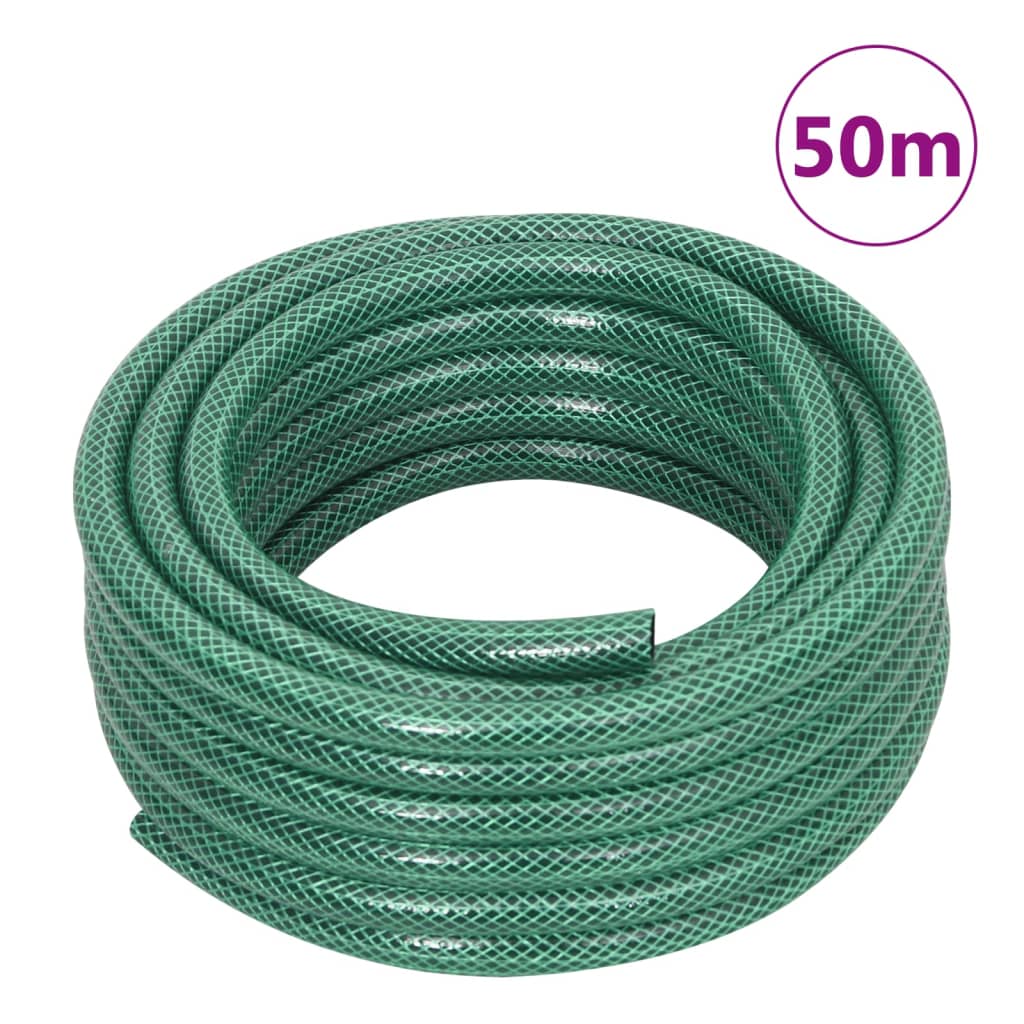 vidaXL Mangueira de jardim 0,5" 50 m PVC verde