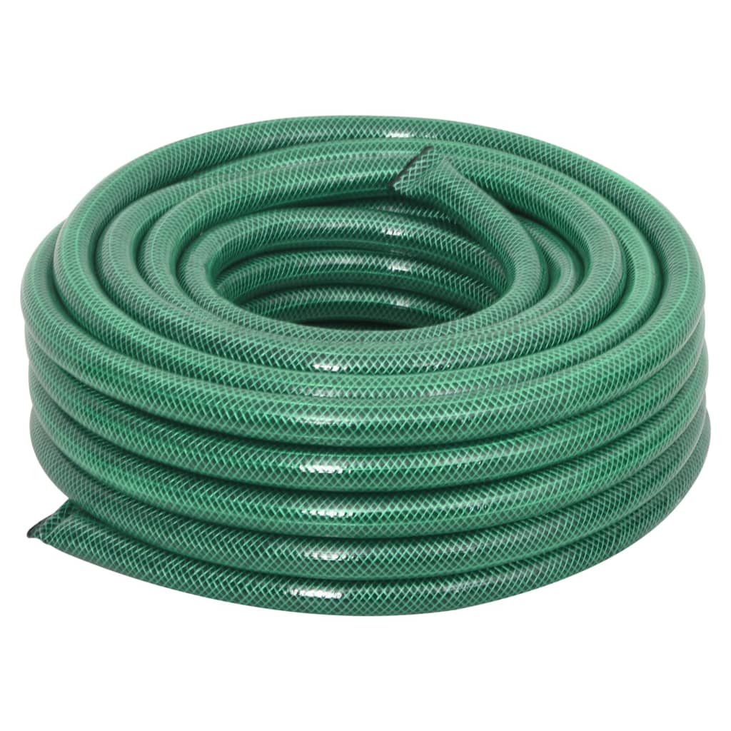 VidaXL Mangueira de jardim com conjunto de encaixe 0,75" 30m PVC verde