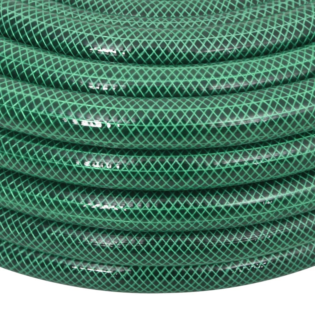 VidaXL Mangueira de jardim com conjunto de encaixe 0,75" 30m PVC verde