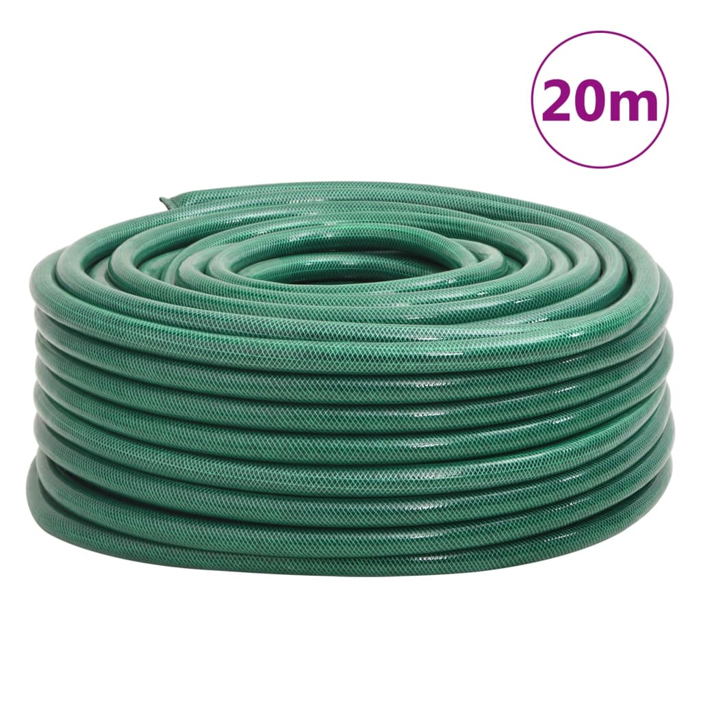 vidaXL Mangueira de jardim 1" 20 m PVC verde