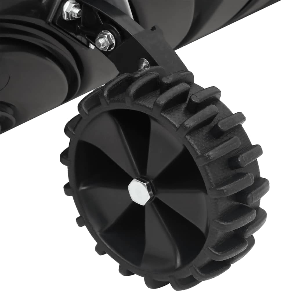 vidaXL Pá de neve com pega extensível lâmina 66 cm aço preto