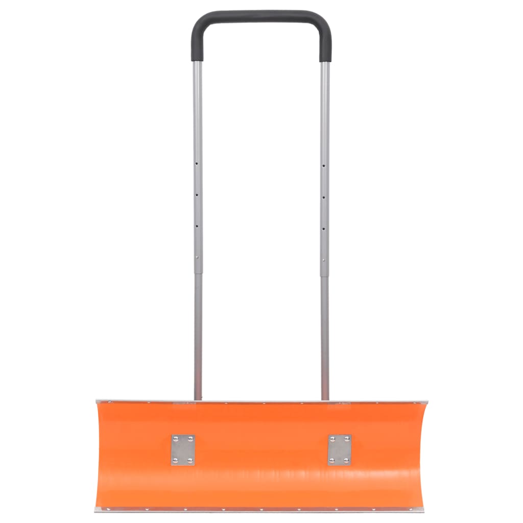 vidaXL Pá de neve com pega extensível lâmina 96 cm aço laranja