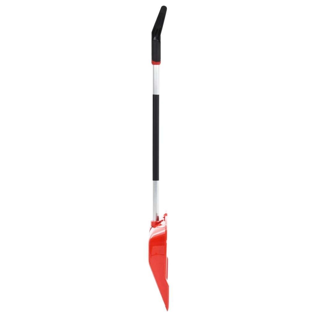 vidaXL Pá de neve 136 cm alumínio vermelho