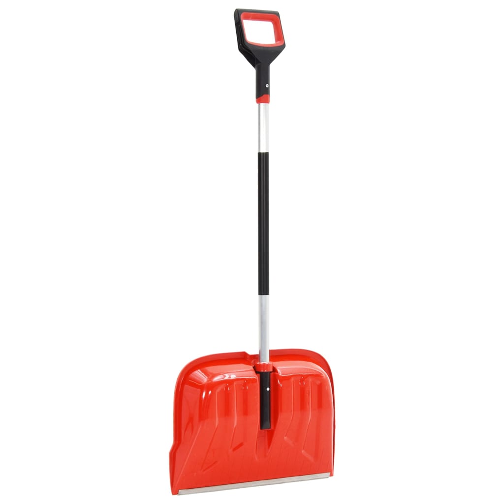 vidaXL Pá de neve 136 cm alumínio vermelho