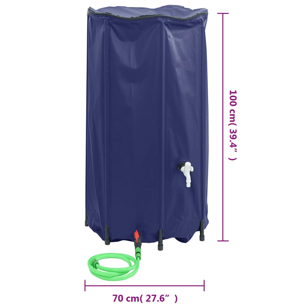 vidaXL Depósito de água dobrável com torneira 380 L PVC