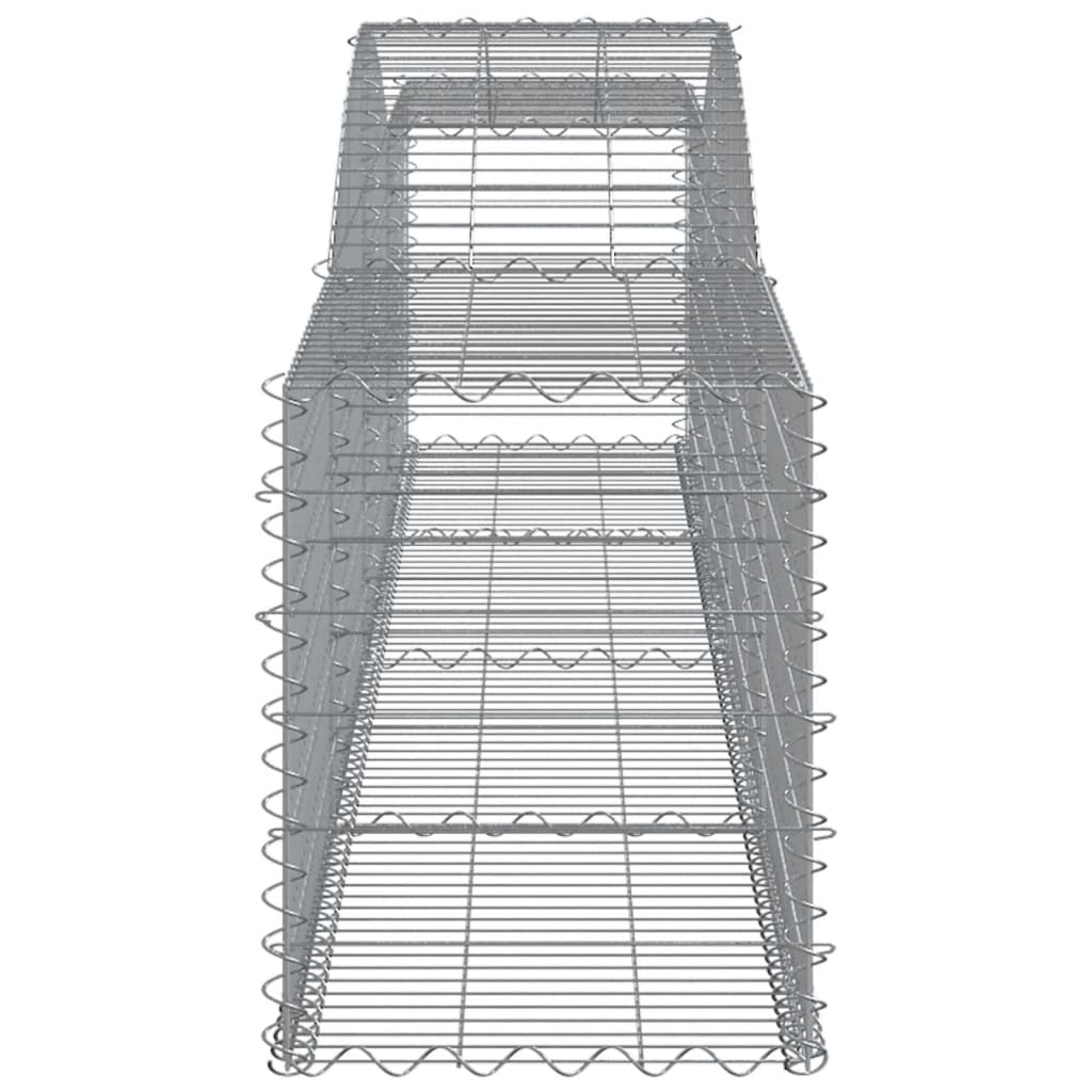 vidaXL Cestos gabião arqueados 9 pcs 400x50x60/80 cm ferro galvanizado