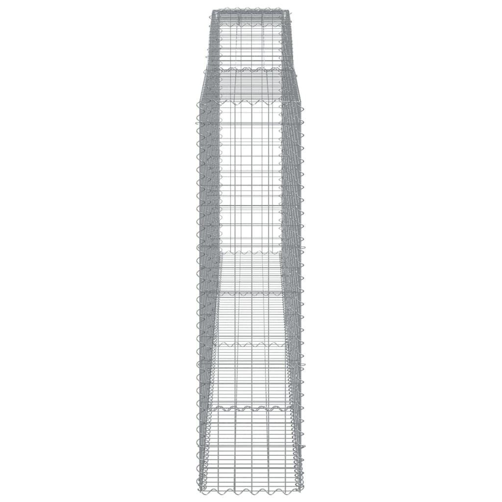 vidaXL Cestos gabião arqueados 2pcs 400x50x180/200cm ferro galvanizado