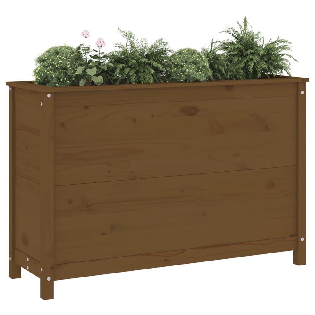 vidaXL Canteiro elevado jardim 119,5x40x78cm pinho maciço castanho-mel