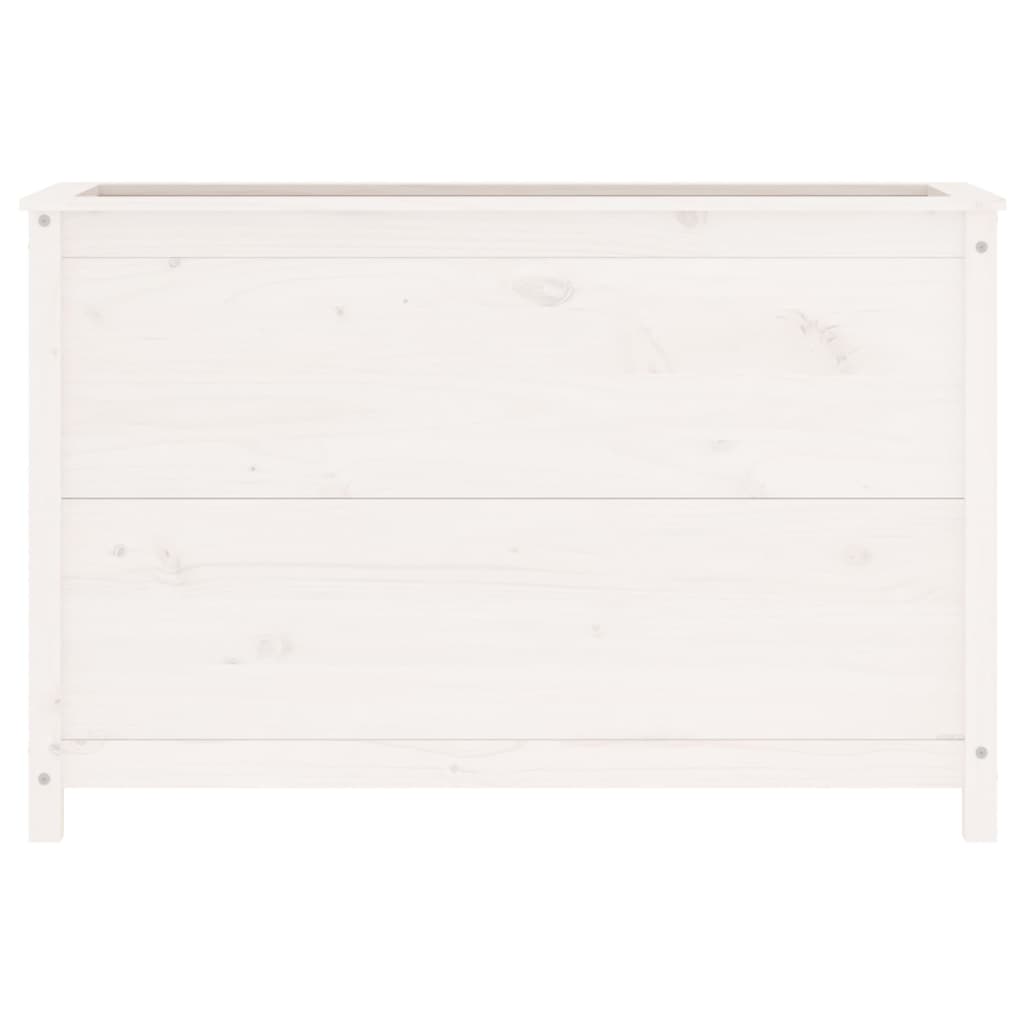 vidaXL Canteiro elevado de jardim 119,5x40x78 cm pinho maciço branco