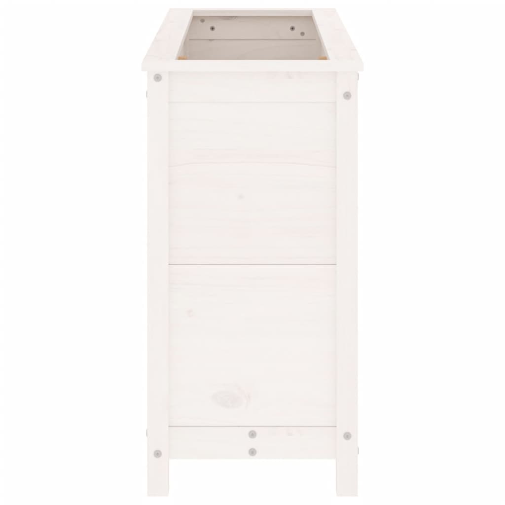 vidaXL Canteiro elevado de jardim 119,5x40x78 cm pinho maciço branco