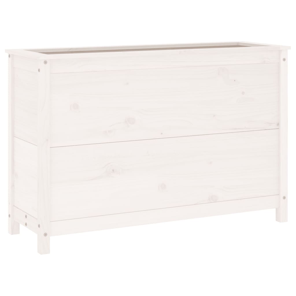 vidaXL Canteiro elevado de jardim 119,5x40x78 cm pinho maciço branco