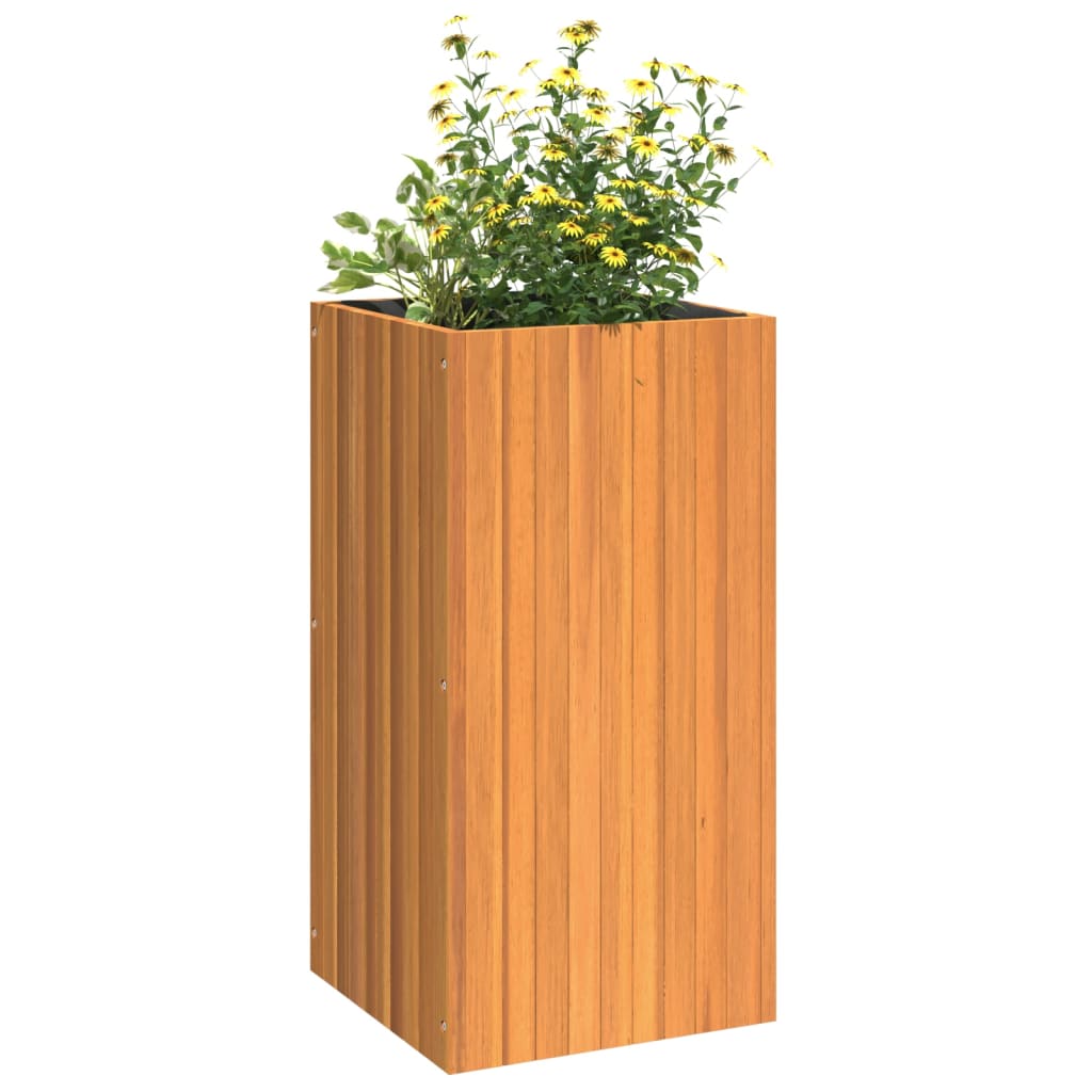 vidaXL Vaso/floreira de jardim 45x45x90 cm madeira de acácia maciça