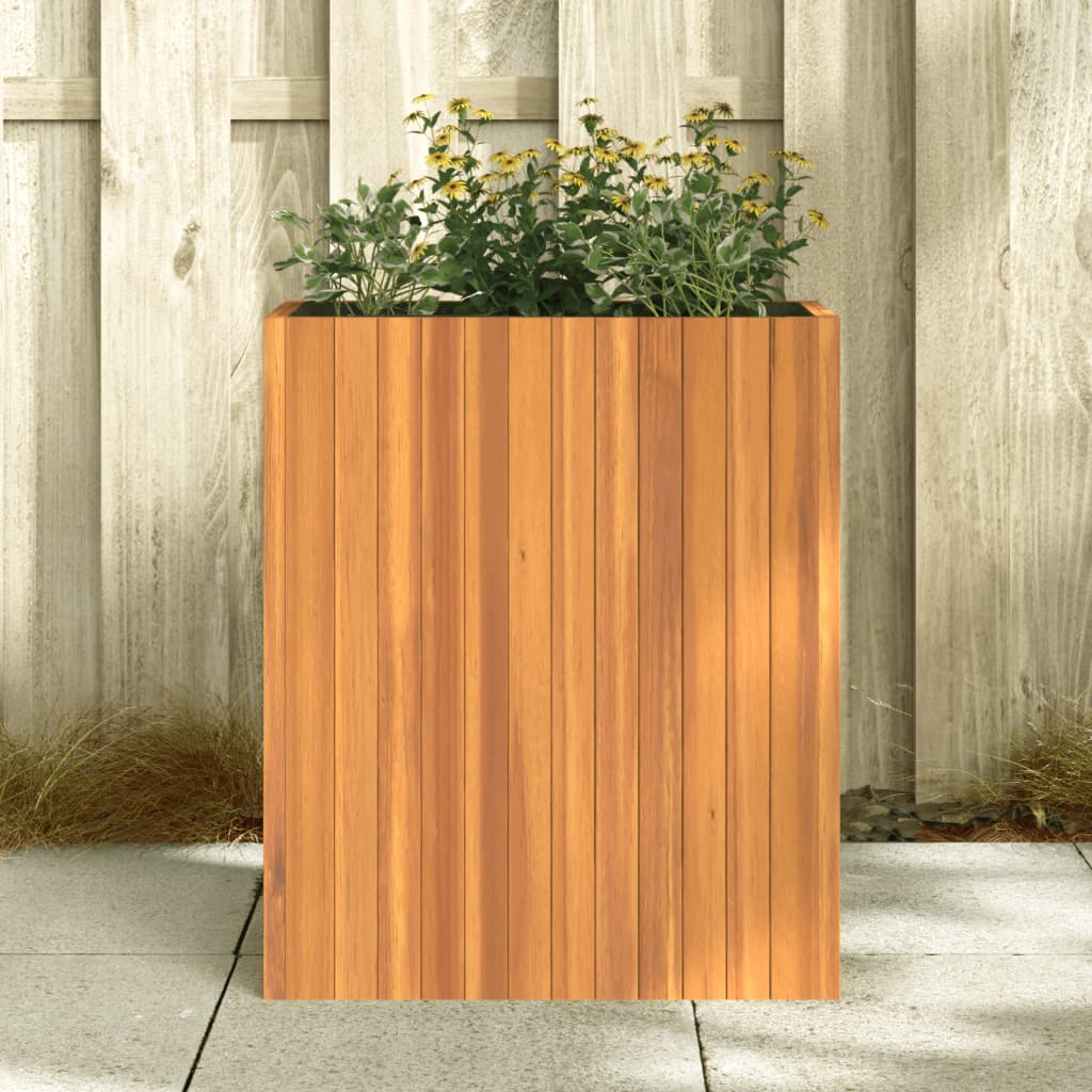 vidaXL Vaso/floreira de jardim 59x27,5x70 cm madeira de acácia maciça