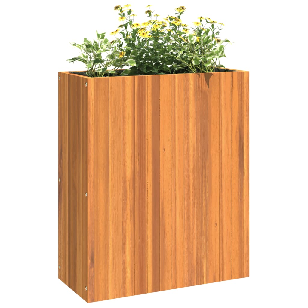 vidaXL Vaso/floreira de jardim 59x27,5x70 cm madeira de acácia maciça