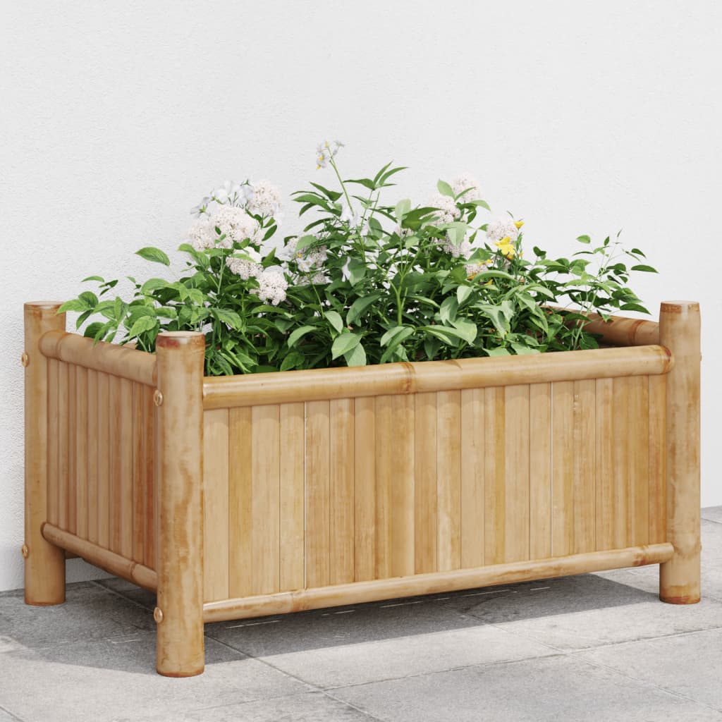 vidaXL Vaso/floreira de jardim 50x30x25 cm bambu