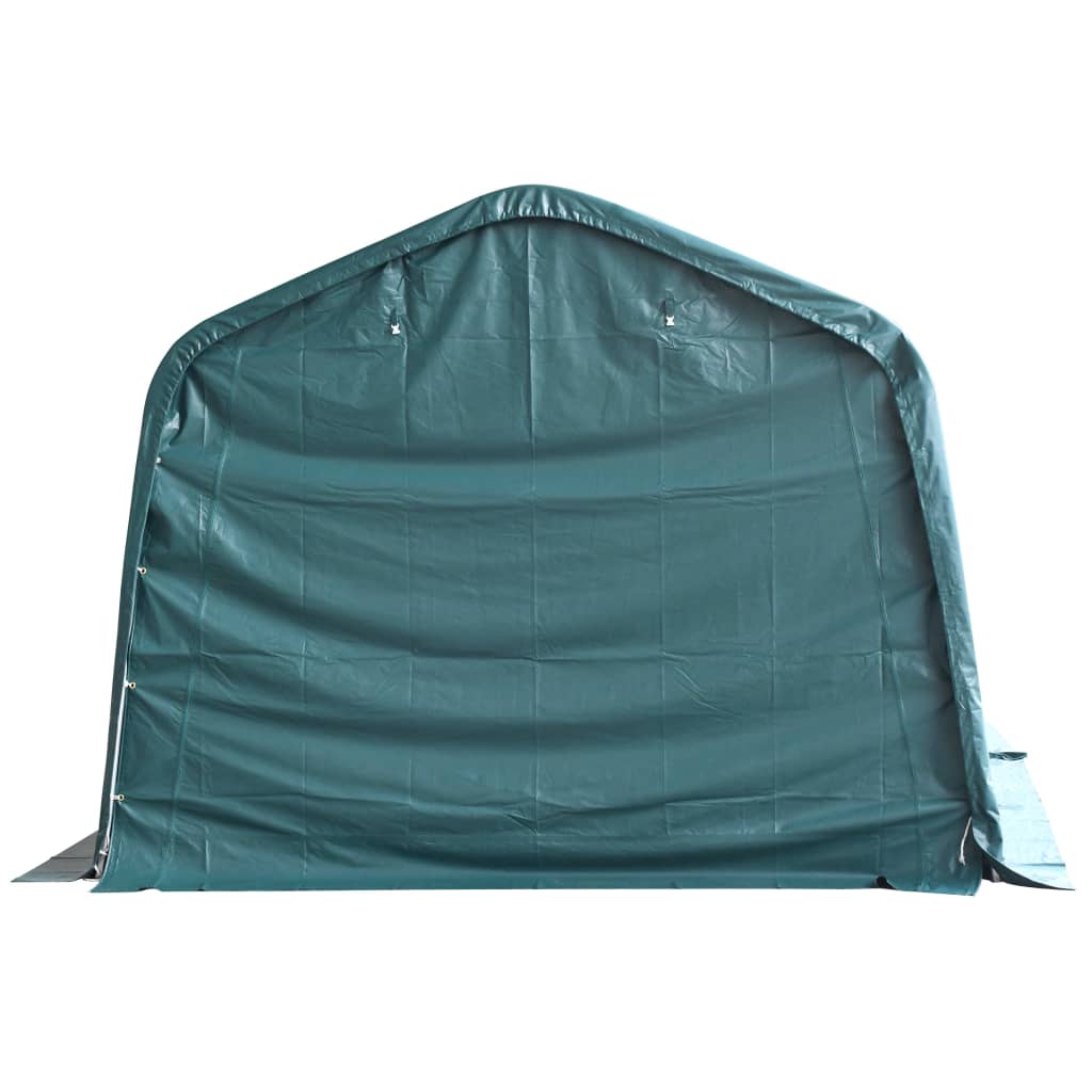 vidaXL Tenda para gado removível PVC 550 g/m² 3,3x8 m verde escuro