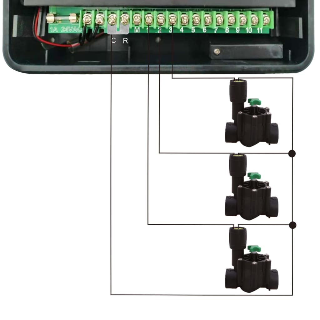 vidaXL Controlador de irrigação de água para jardim