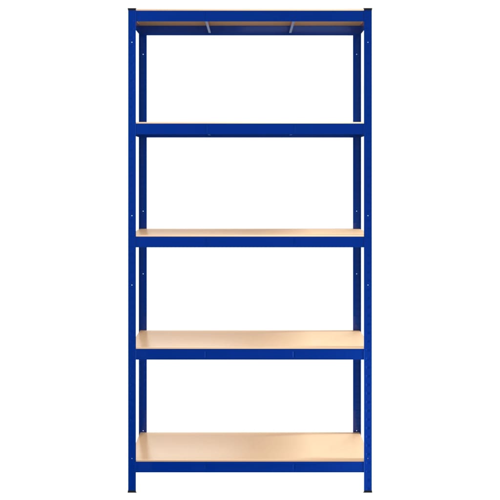 VidaXL 5-Layer Storage Shelf Blue Steel&Madeira de engenharia