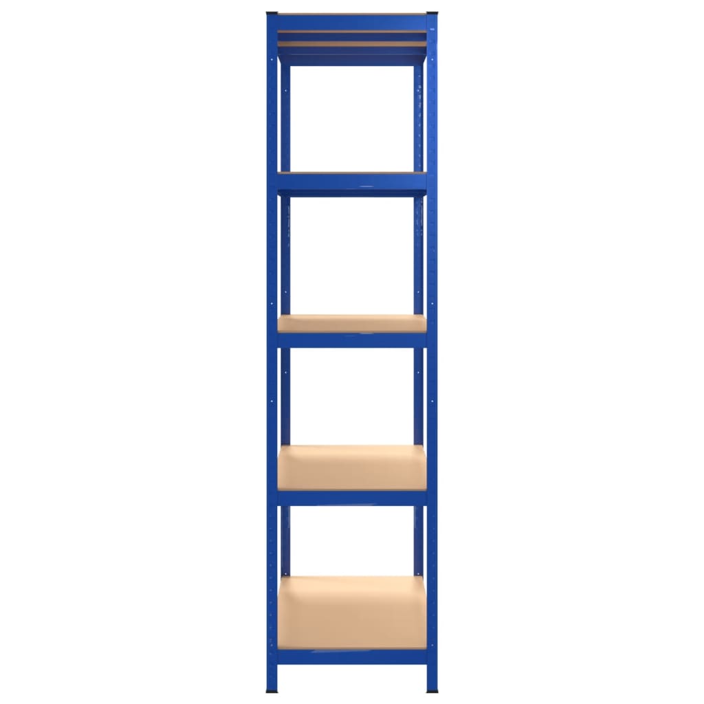 VidaXL 5-Layer Storage Shelf Blue Steel&Madeira de engenharia