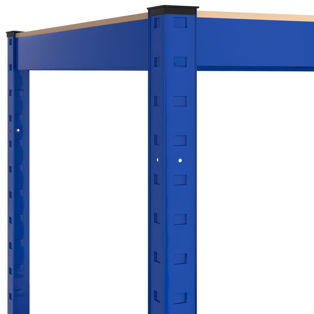 VidaXL 5-Layer Storage Shelf Blue Steel&Madeira de engenharia