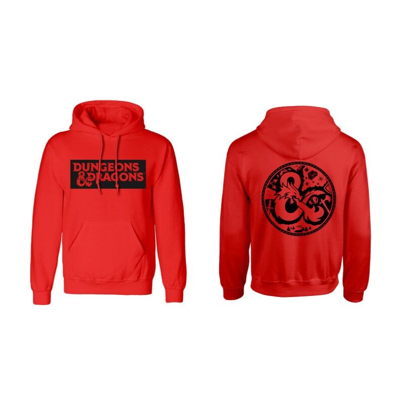 Dungeons & Dragons|Polar com Capuz Unissexo Dungeons & Dragons Logo Vermelho