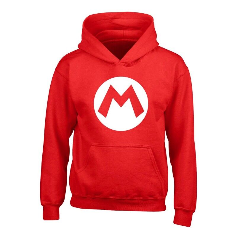 Super Mario|Polar com Capuz Unissexo Super Mario Badge Vermelho