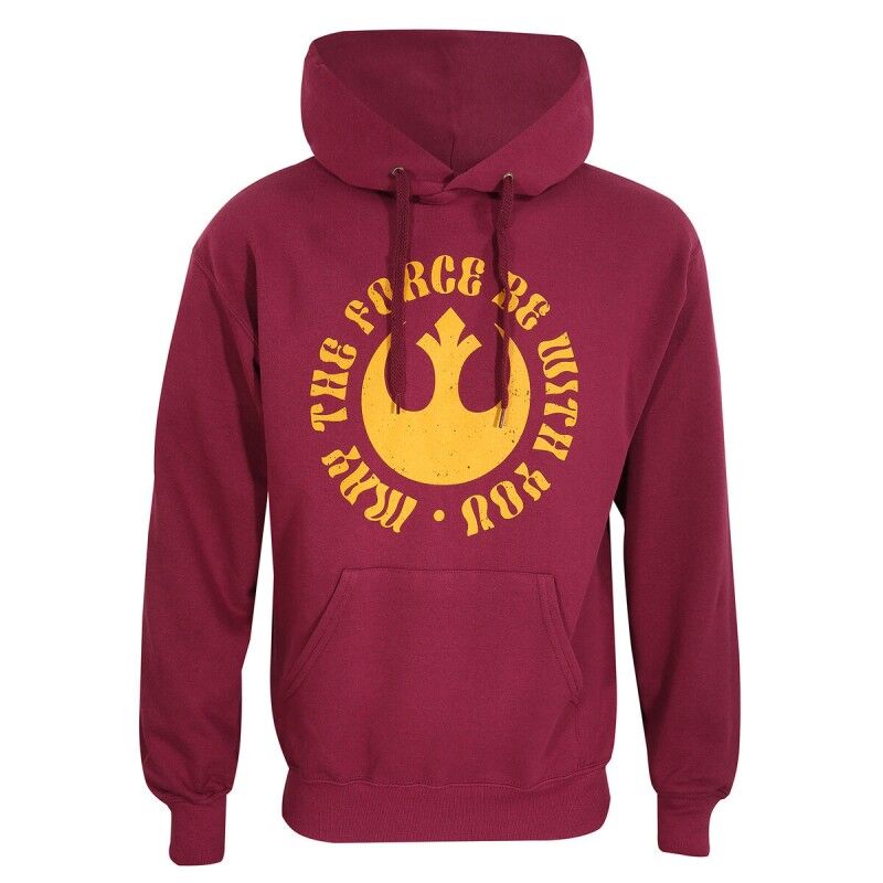 Star Wars|Polar com Capuz Unissexo Star Wars May The Force Be With You Castanho-avermelhado Star Wars|Polar com Capuz Unissexo Star Wars May The Force Be With You Castanho-avermelhado
